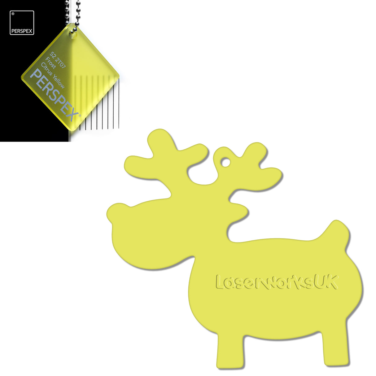 Acrylic Christmas Reindeer Blanks - Laserworksuk