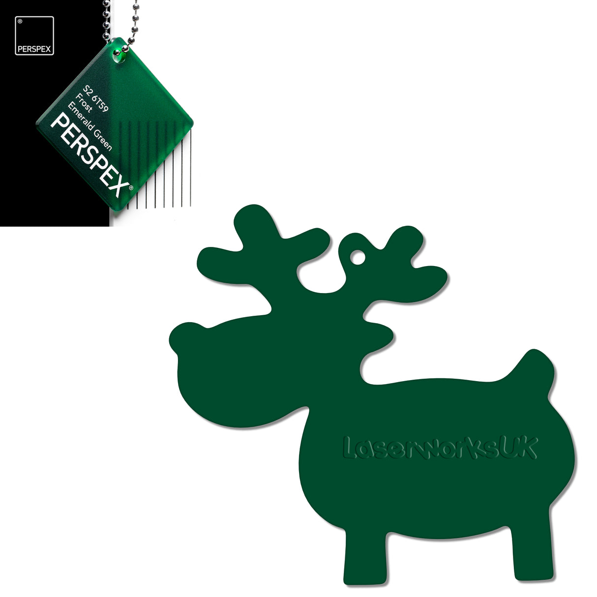 Acrylic Christmas Reindeer Blanks - Laserworksuk