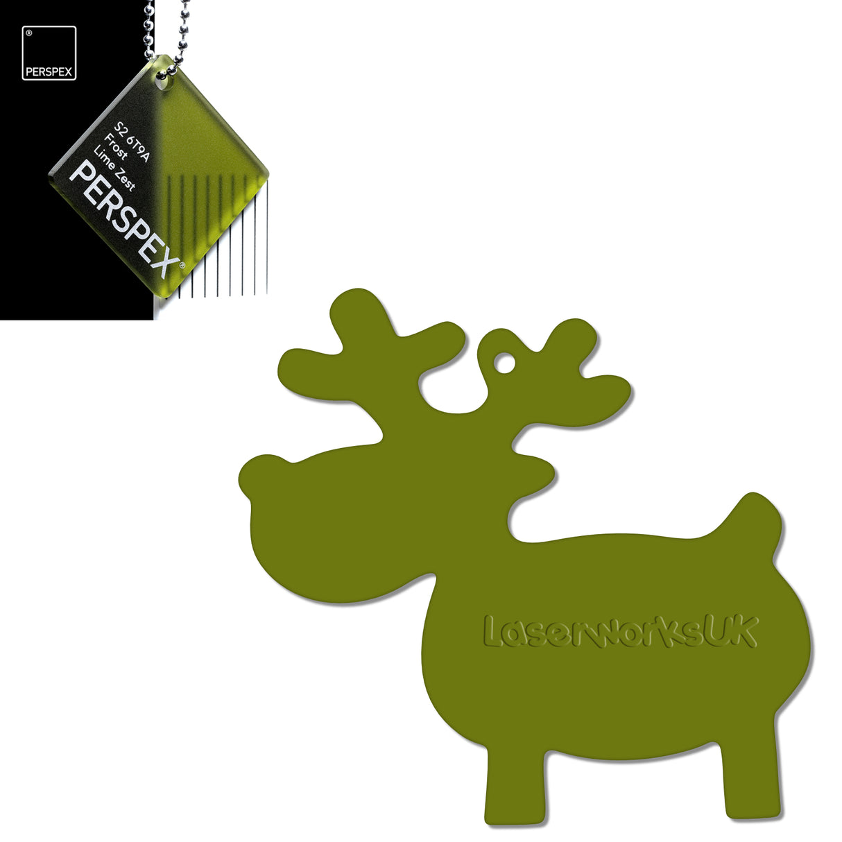 Acrylic Christmas Reindeer Blanks - Laserworksuk