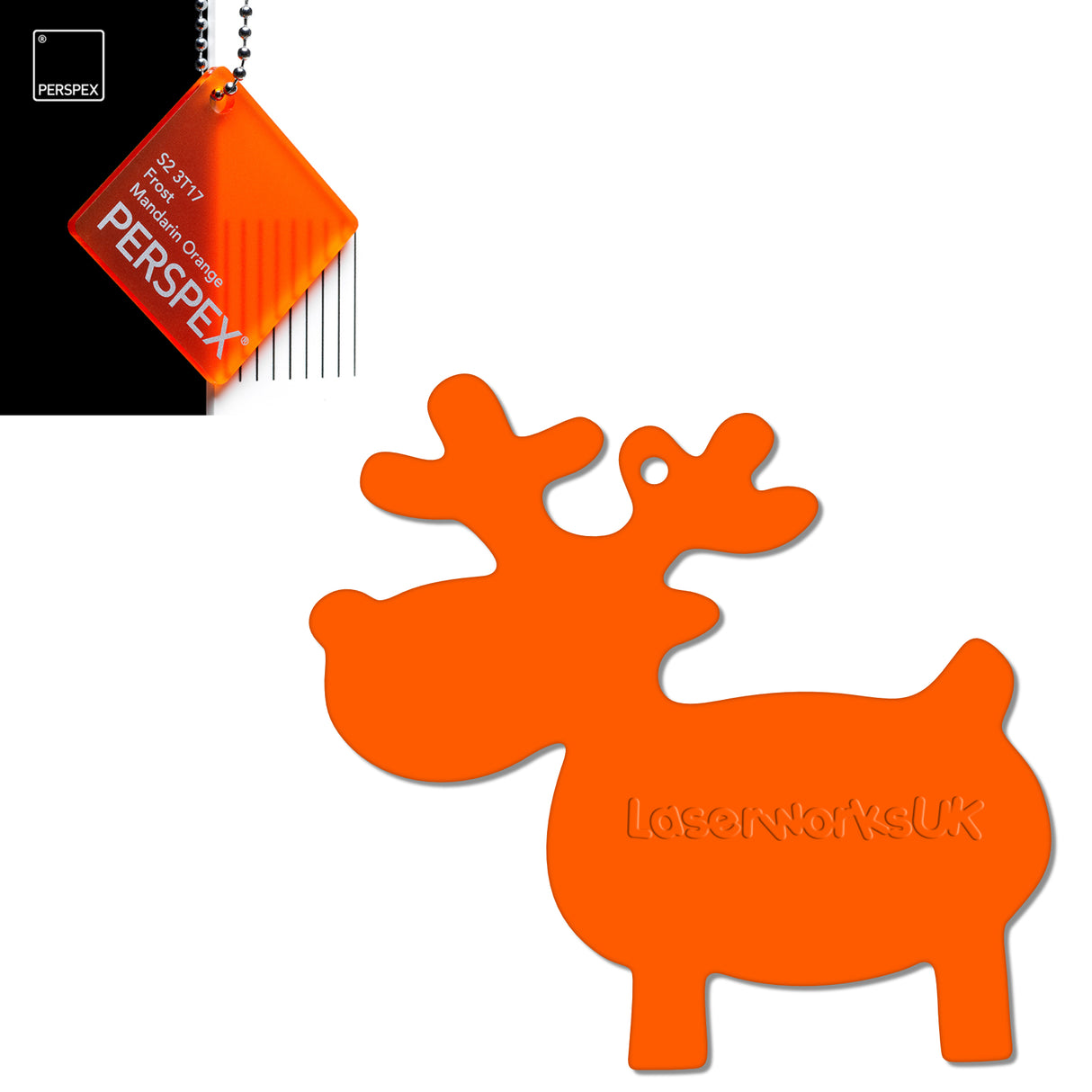 Acrylic Christmas Reindeer Blanks - Laserworksuk
