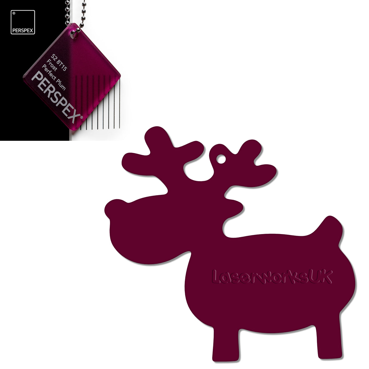Acrylic Christmas Reindeer Blanks - Laserworksuk