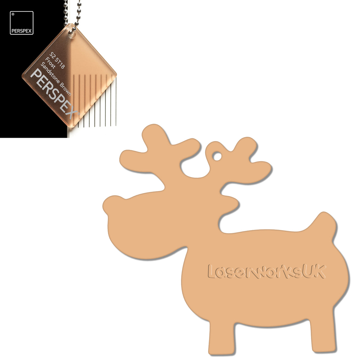 Acrylic Christmas Reindeer Blanks - Laserworksuk