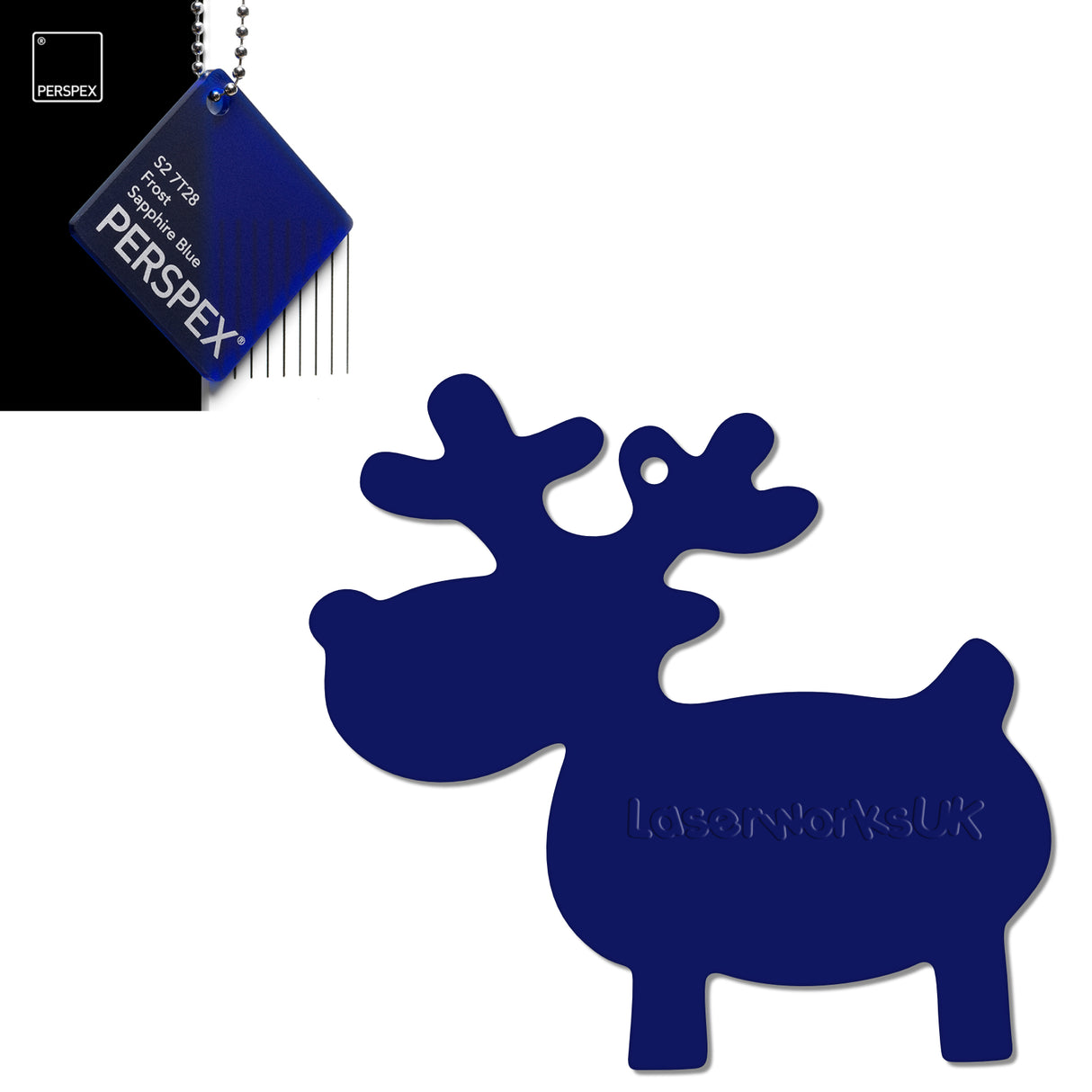 Acrylic Christmas Reindeer Blanks - Laserworksuk