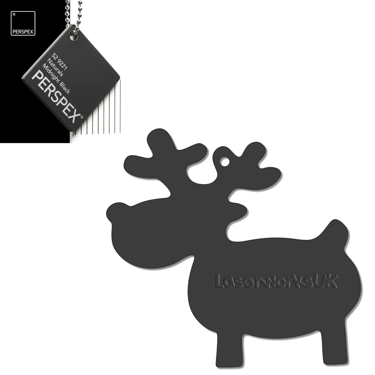 Acrylic Christmas Reindeer Blanks - Laserworksuk