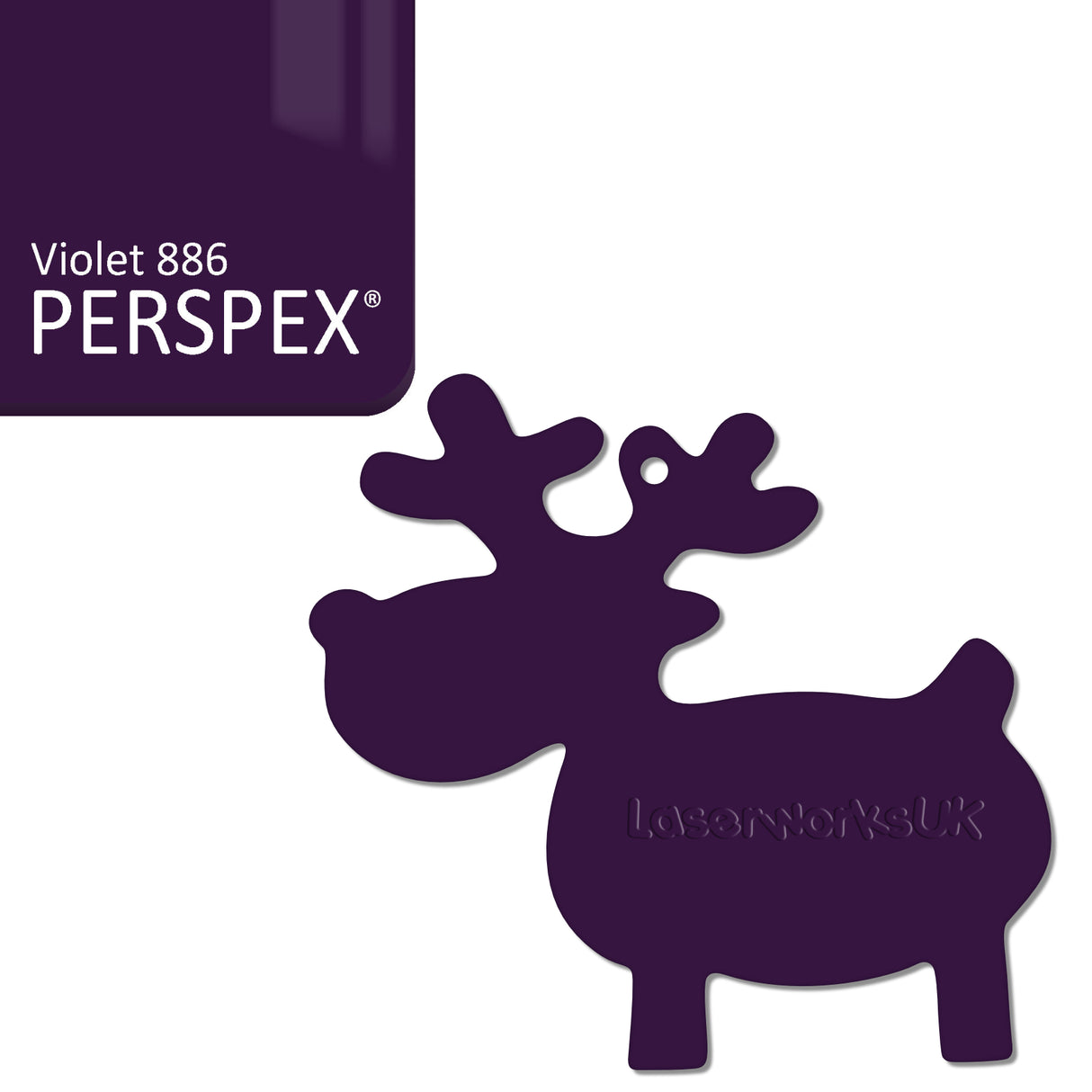 Acrylic Christmas Reindeer Blanks - Laserworksuk