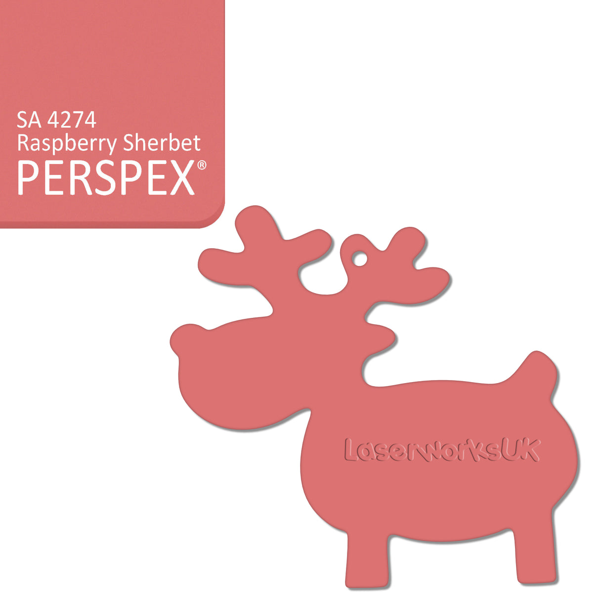 Acrylic Christmas Reindeer Blanks - Laserworksuk