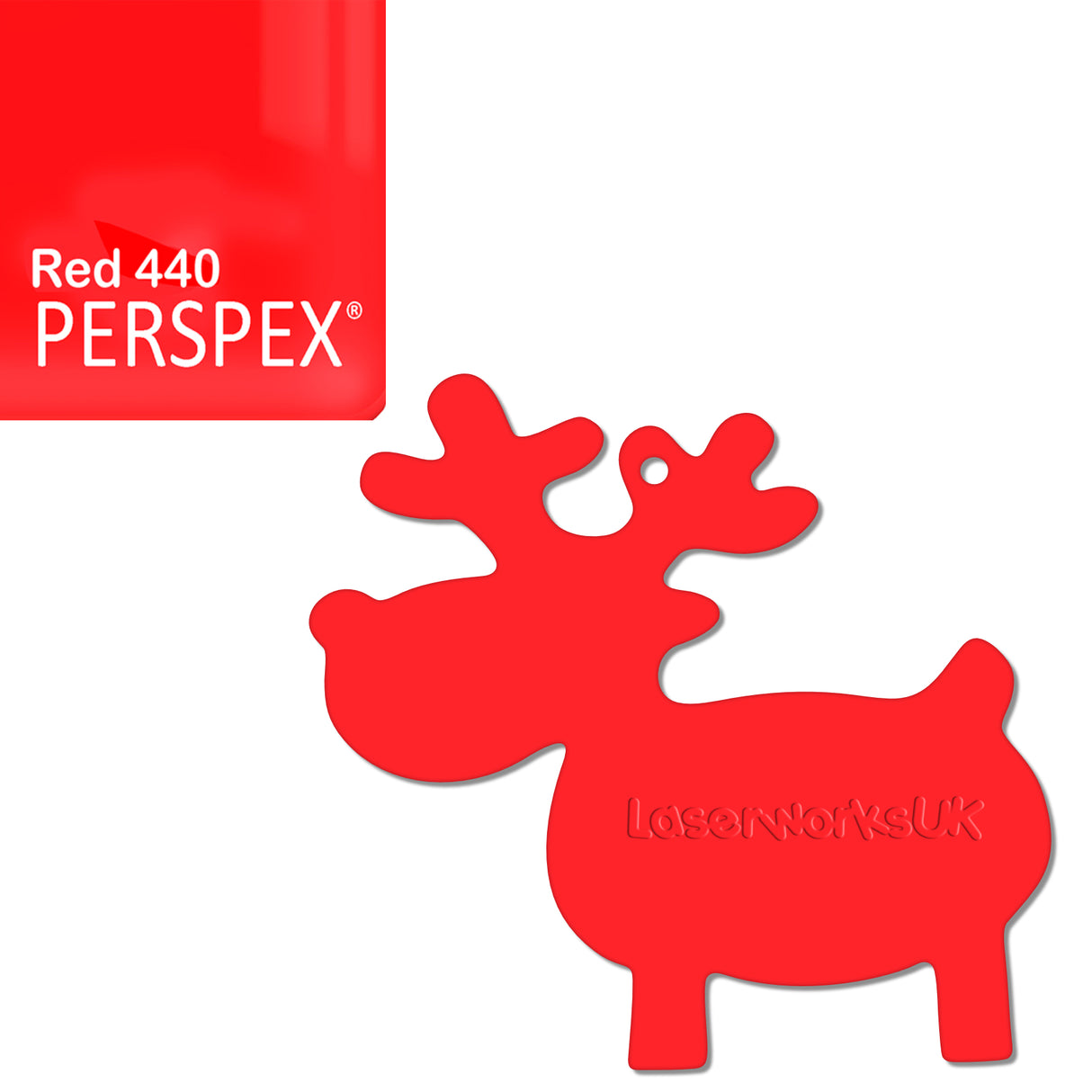 Acrylic Christmas Reindeer Blanks - Laserworksuk