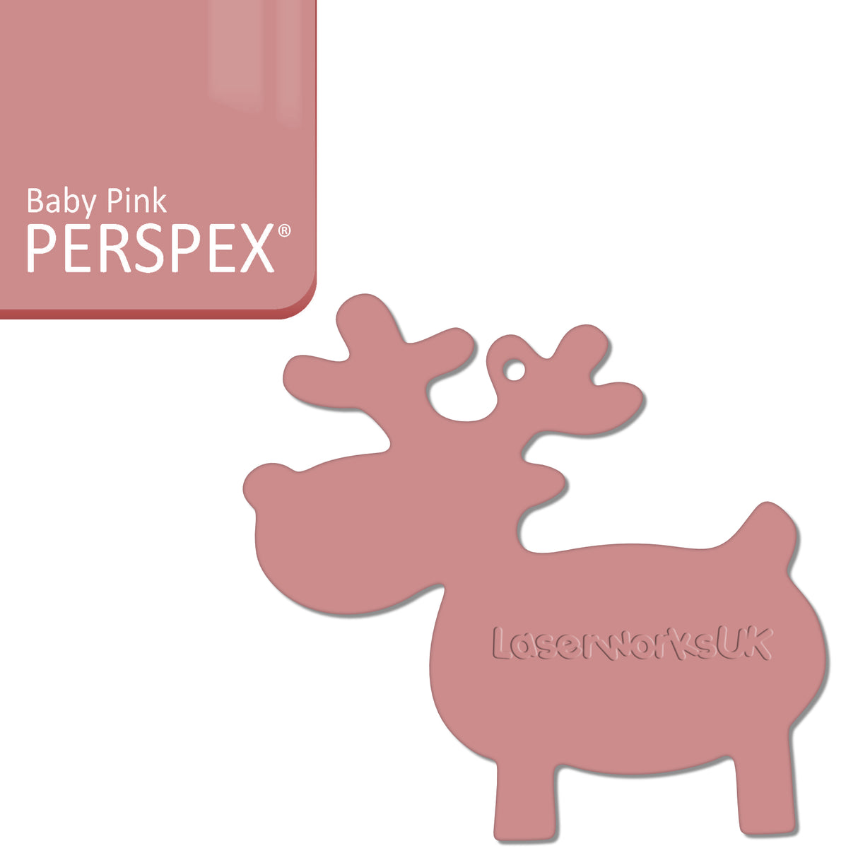 Acrylic Christmas Reindeer Blanks - Laserworksuk
