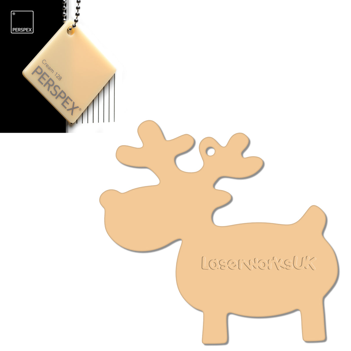 Acrylic Christmas Reindeer Blanks - Laserworksuk