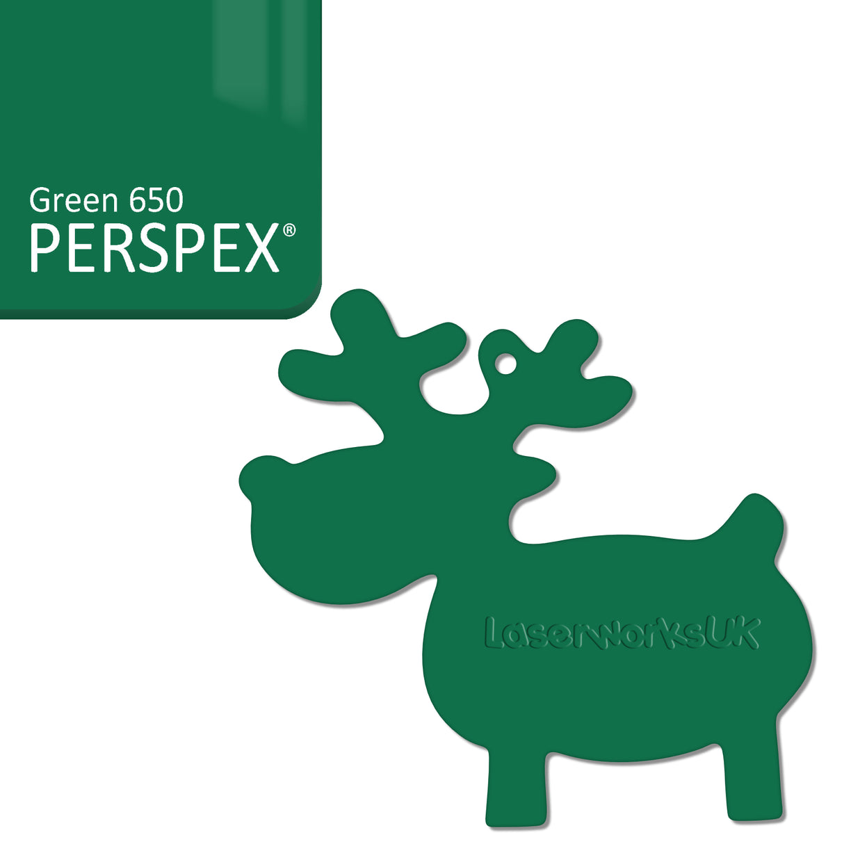 Acrylic Christmas Reindeer Blanks - Laserworksuk