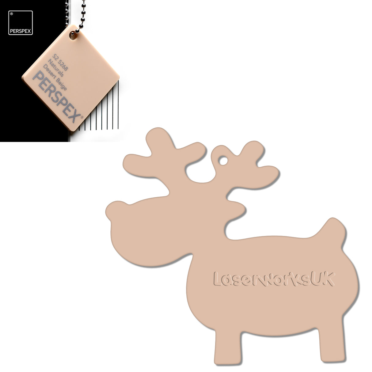 Acrylic Christmas Reindeer Blanks - Laserworksuk