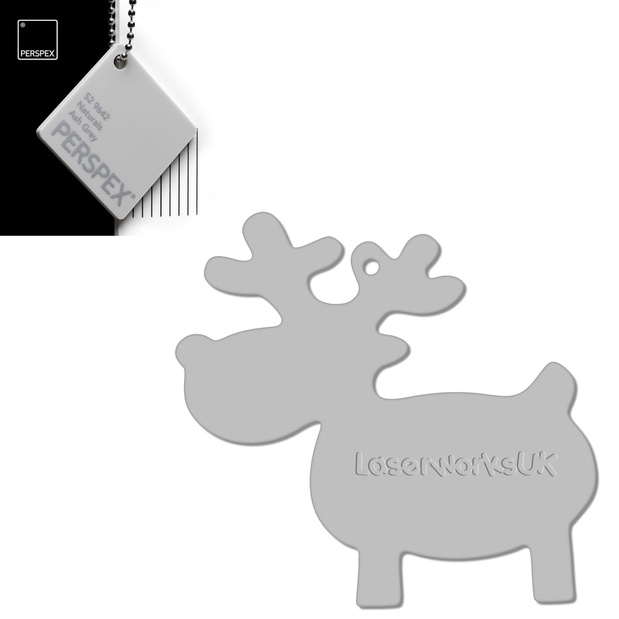 Acrylic Christmas Reindeer Blanks - Laserworksuk
