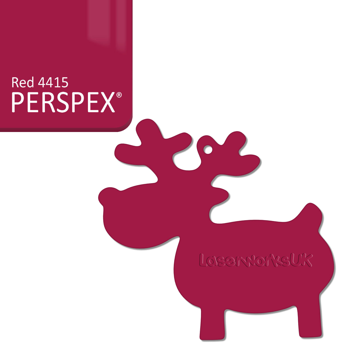 Acrylic Christmas Reindeer Blanks - Laserworksuk