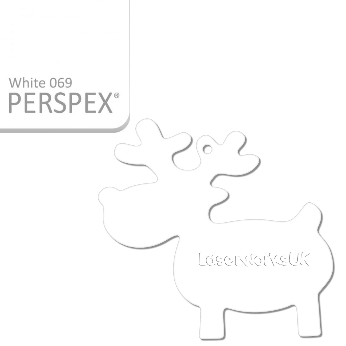 Acrylic Christmas Reindeer Blanks - Laserworksuk