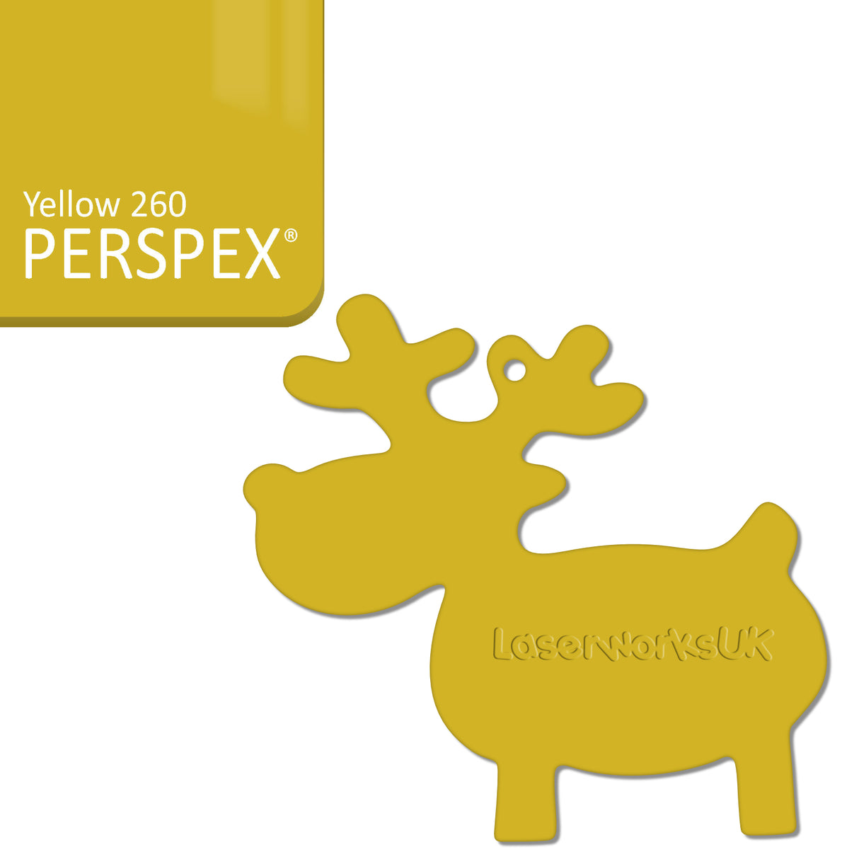 Acrylic Christmas Reindeer Blanks - Laserworksuk