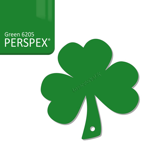 Acrylic Shamrock Keyring - St Patricks Day Clover - Laserworksuk