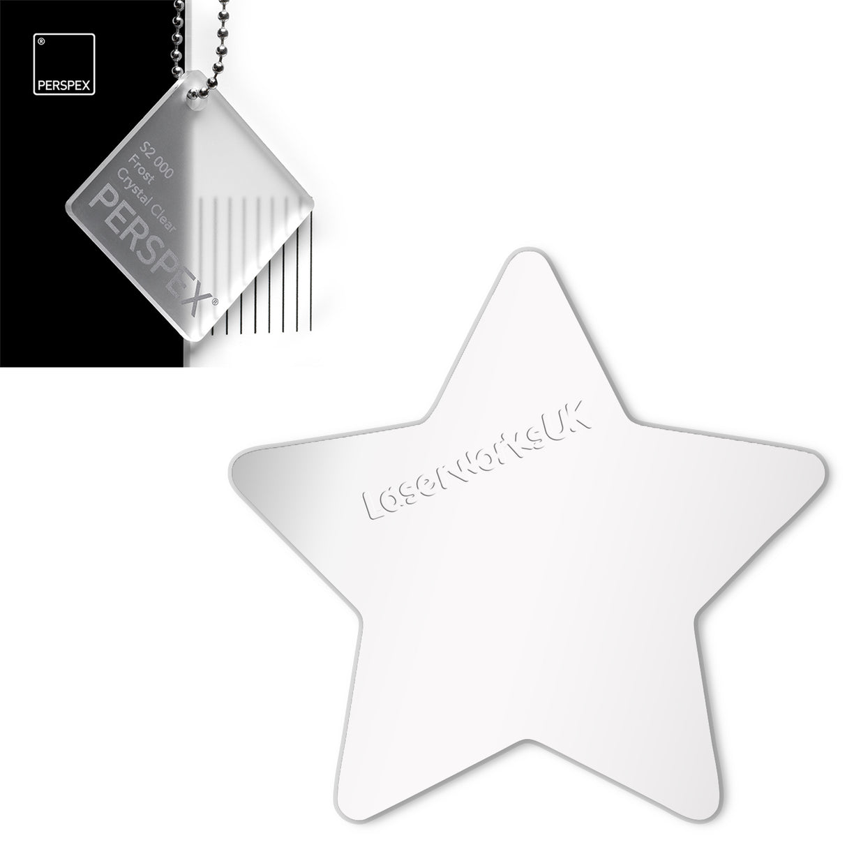 Acrylic Star Blanks (3cm Pack of 18) - Laserworksuk