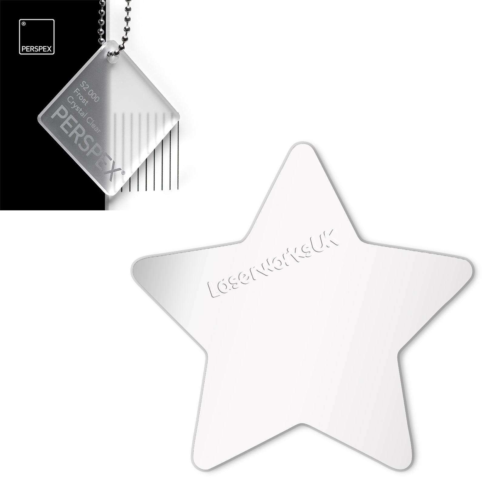 Acrylic Star Blanks (3cm Pack of 18) - Laserworksuk