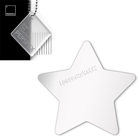 Acrylic Star Blanks (3cm Pack of 18) - Laserworksuk