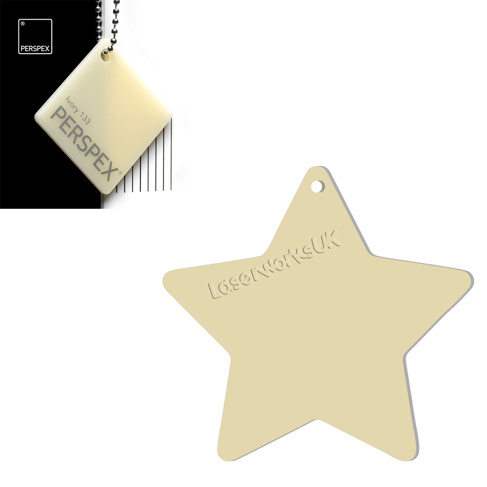 Acrylic Star Blanks (3cm Pack of 18) - Laserworksuk