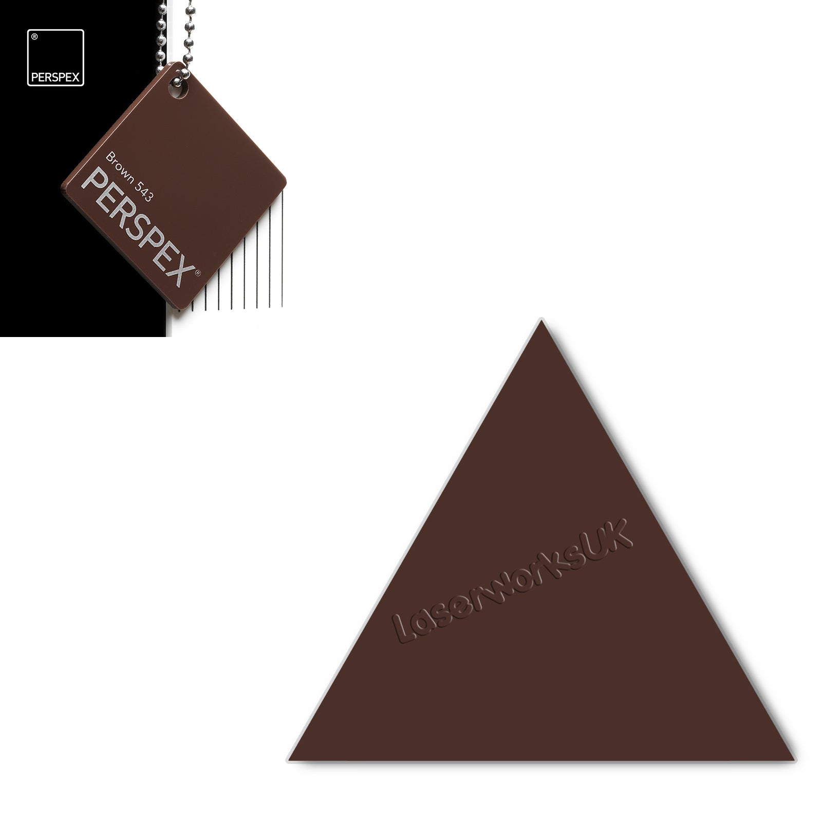 Acrylic Triangle Blanks (8cm Pack of 9) - Laserworksuk