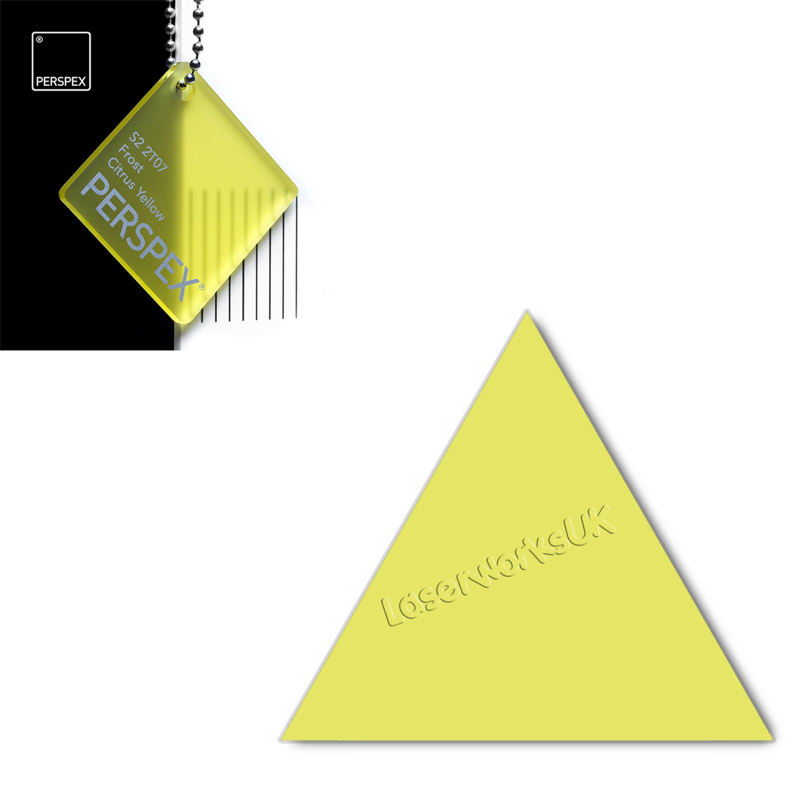 Acrylic Triangle Blanks (8cm Pack of 9) - Laserworksuk