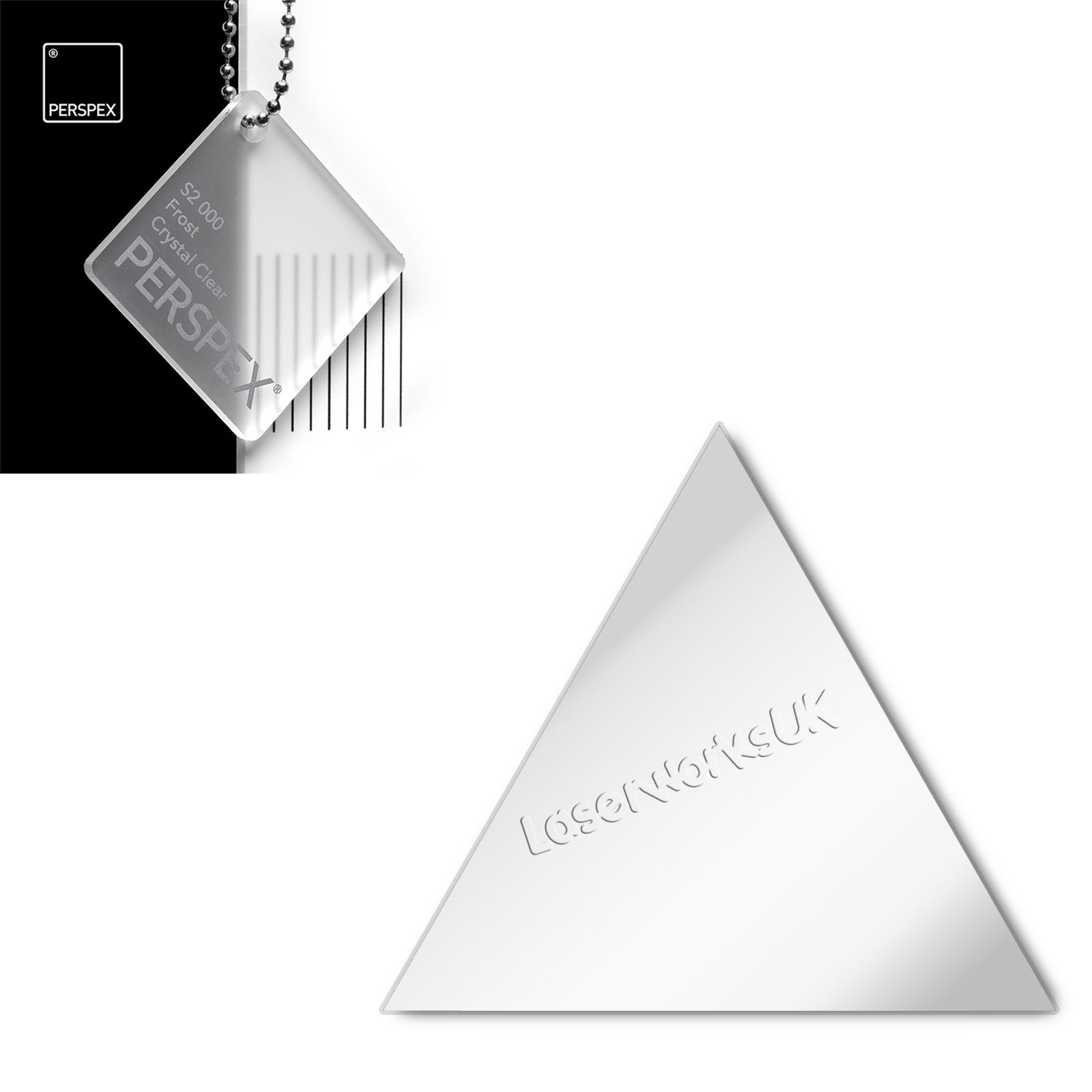 Acrylic Triangle Blanks (8cm Pack of 9) - Laserworksuk