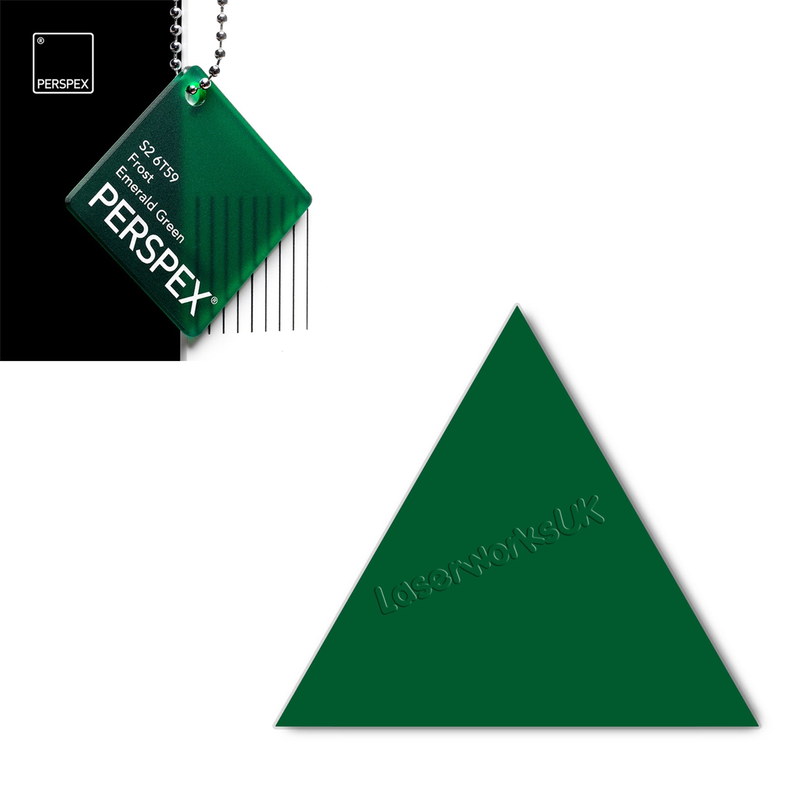 Acrylic Triangle Blanks (8cm Pack of 9) - Laserworksuk