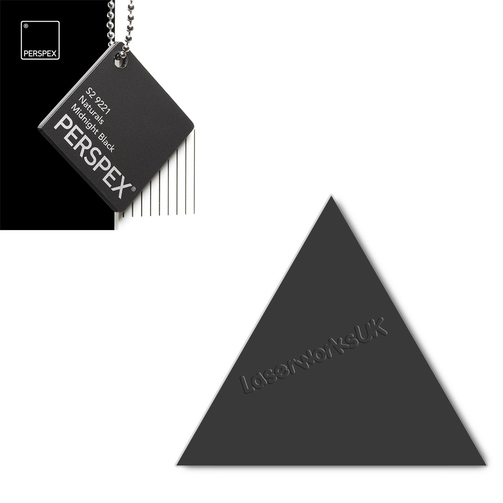 Acrylic Triangle Blanks (8cm Pack of 9) - Laserworksuk