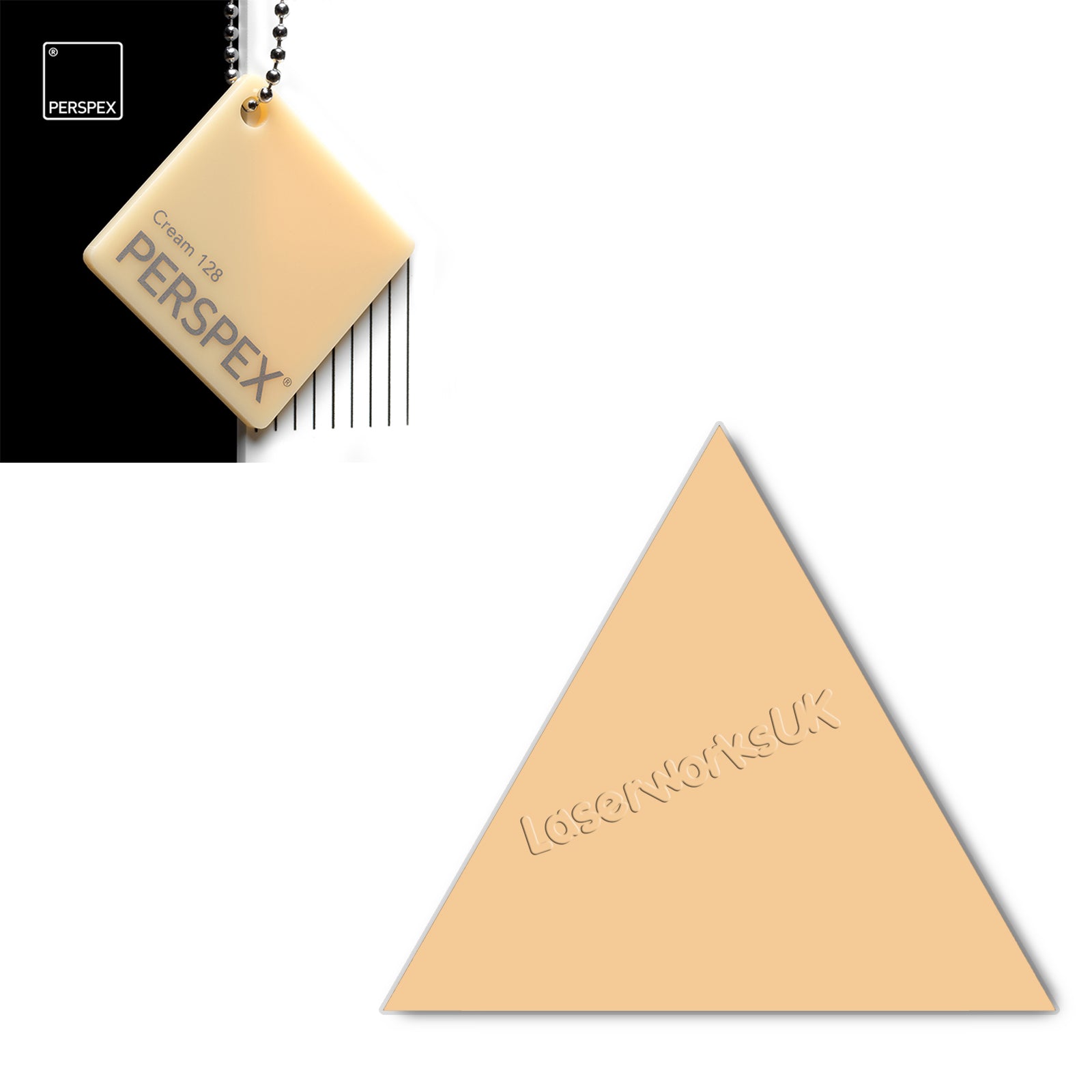 Acrylic Triangle Blanks (8cm Pack of 9) - Laserworksuk