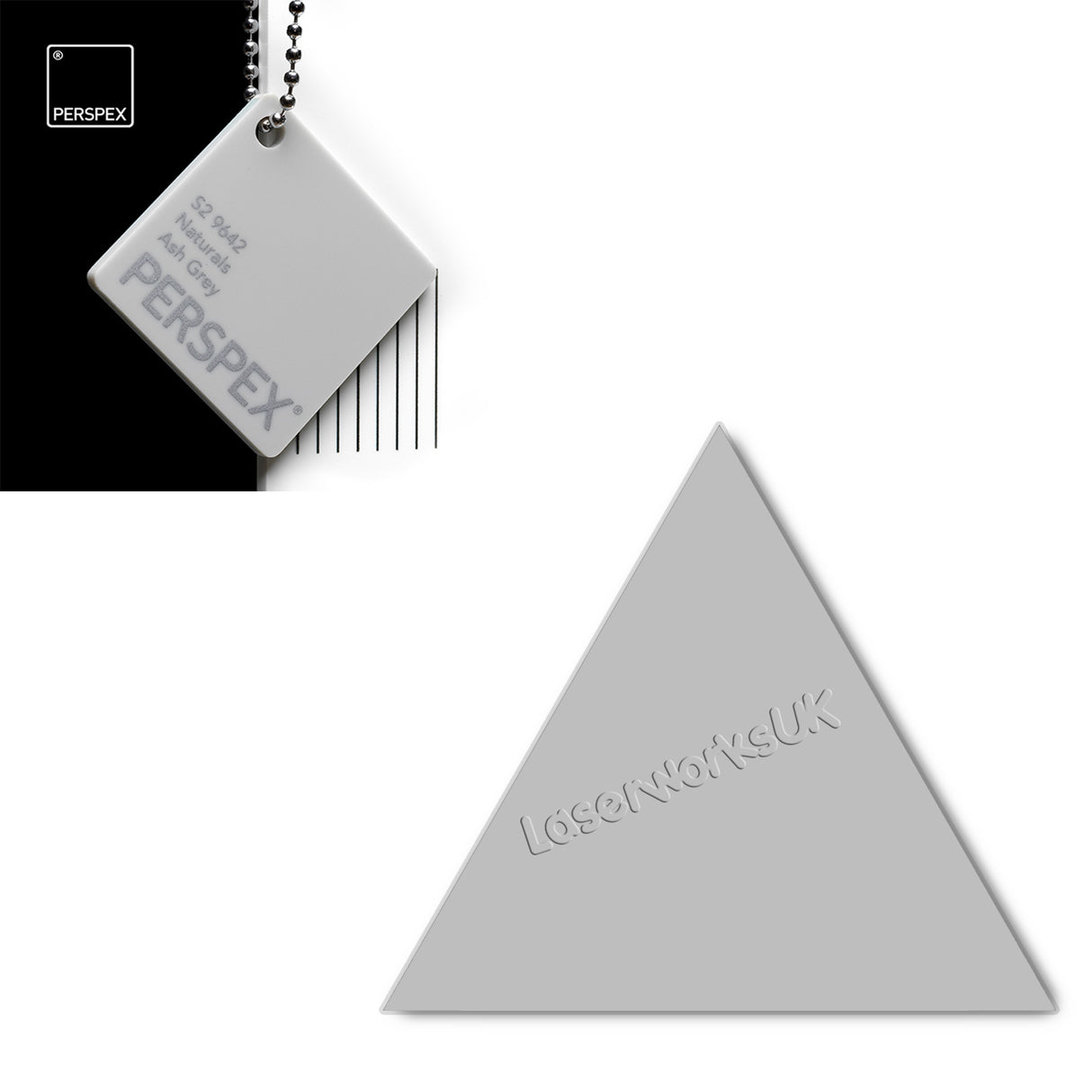 Acrylic Triangle Blanks (8cm Pack of 9) - Laserworksuk