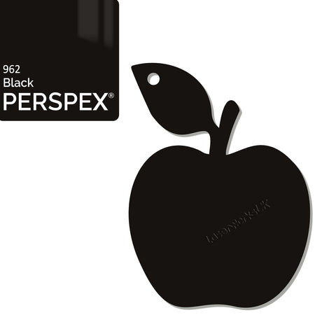 Acrylic Apple Keyring - Laserworksuk