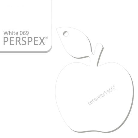 Acrylic Apple Keyring - Laserworksuk