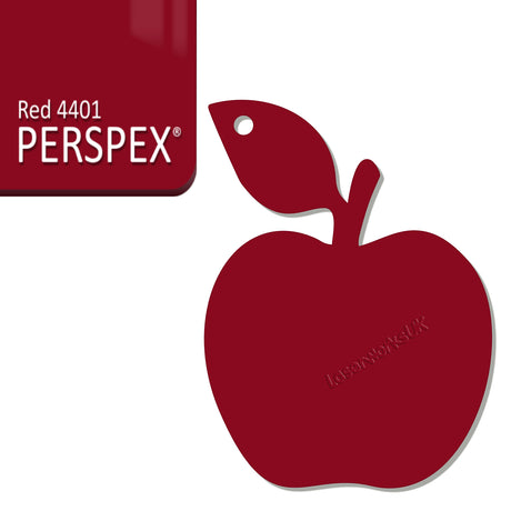 Acrylic Apple Keyring - Laserworksuk