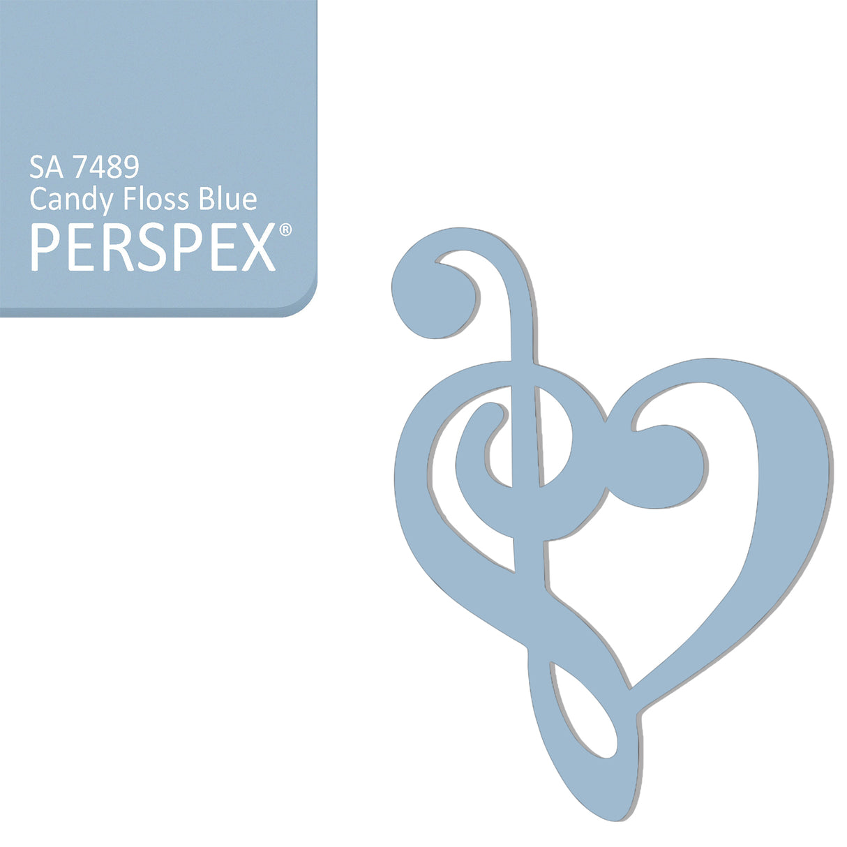 Treble Clef Bass Clef Music Heart Decor - Laserworksuk