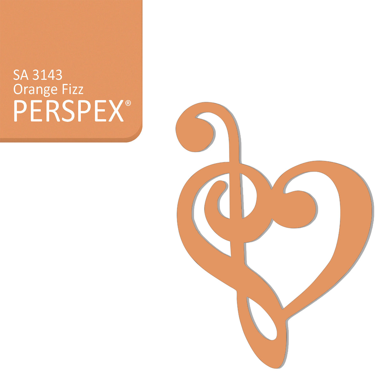 Treble Clef Bass Clef Music Heart Decor - Laserworksuk