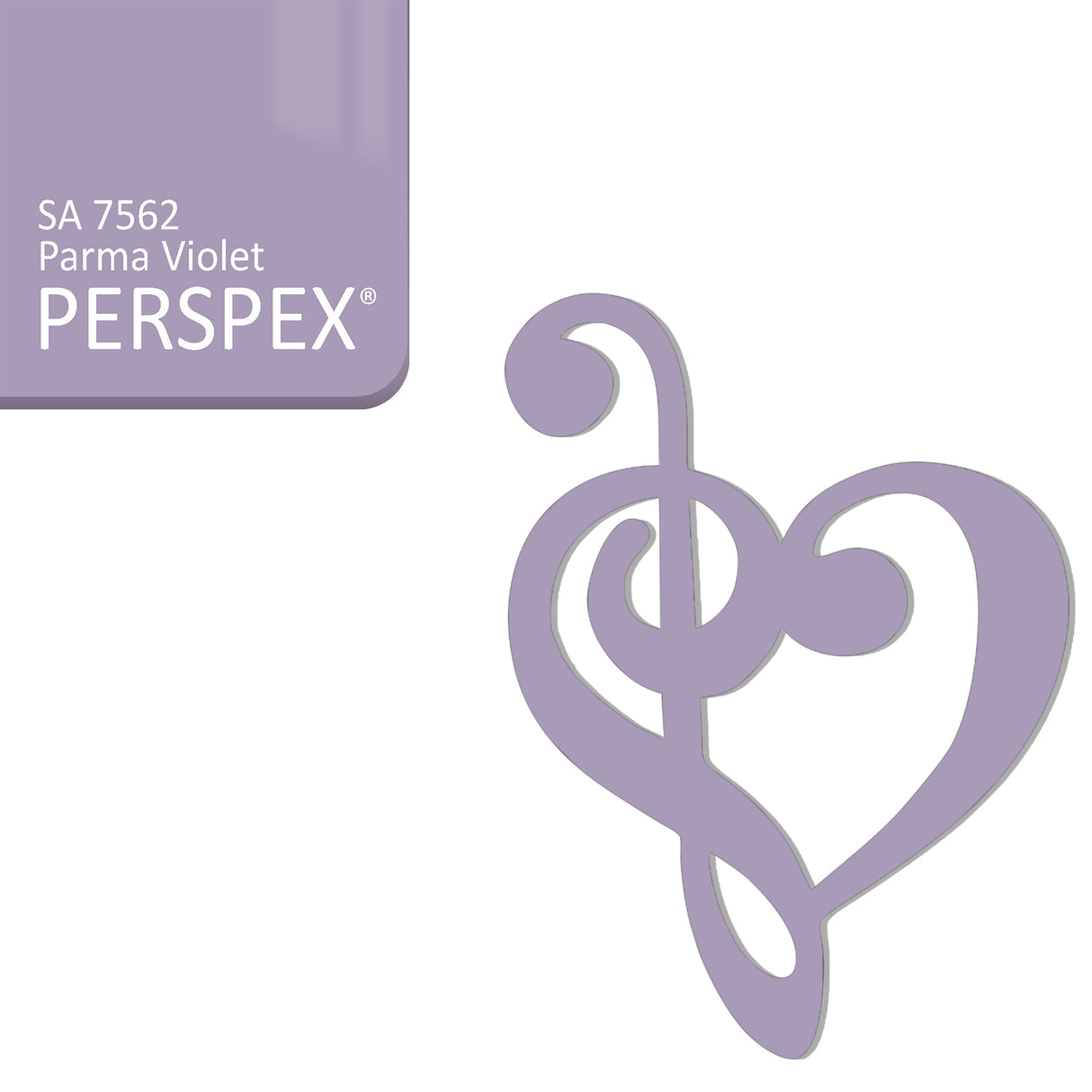 Treble Clef Bass Clef Music Heart Decor - Laserworksuk