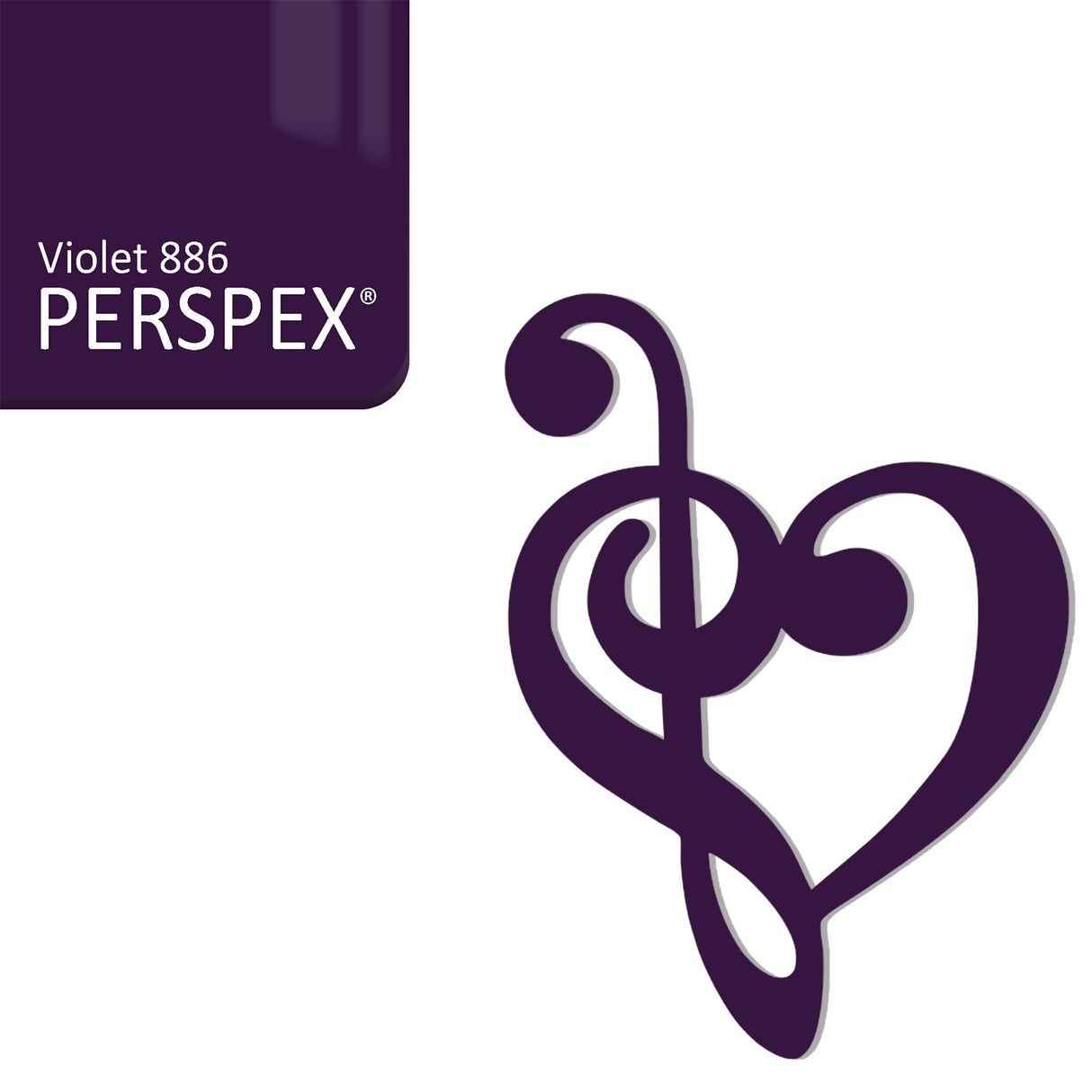 Treble Clef Bass Clef Music Heart Decor - Laserworksuk