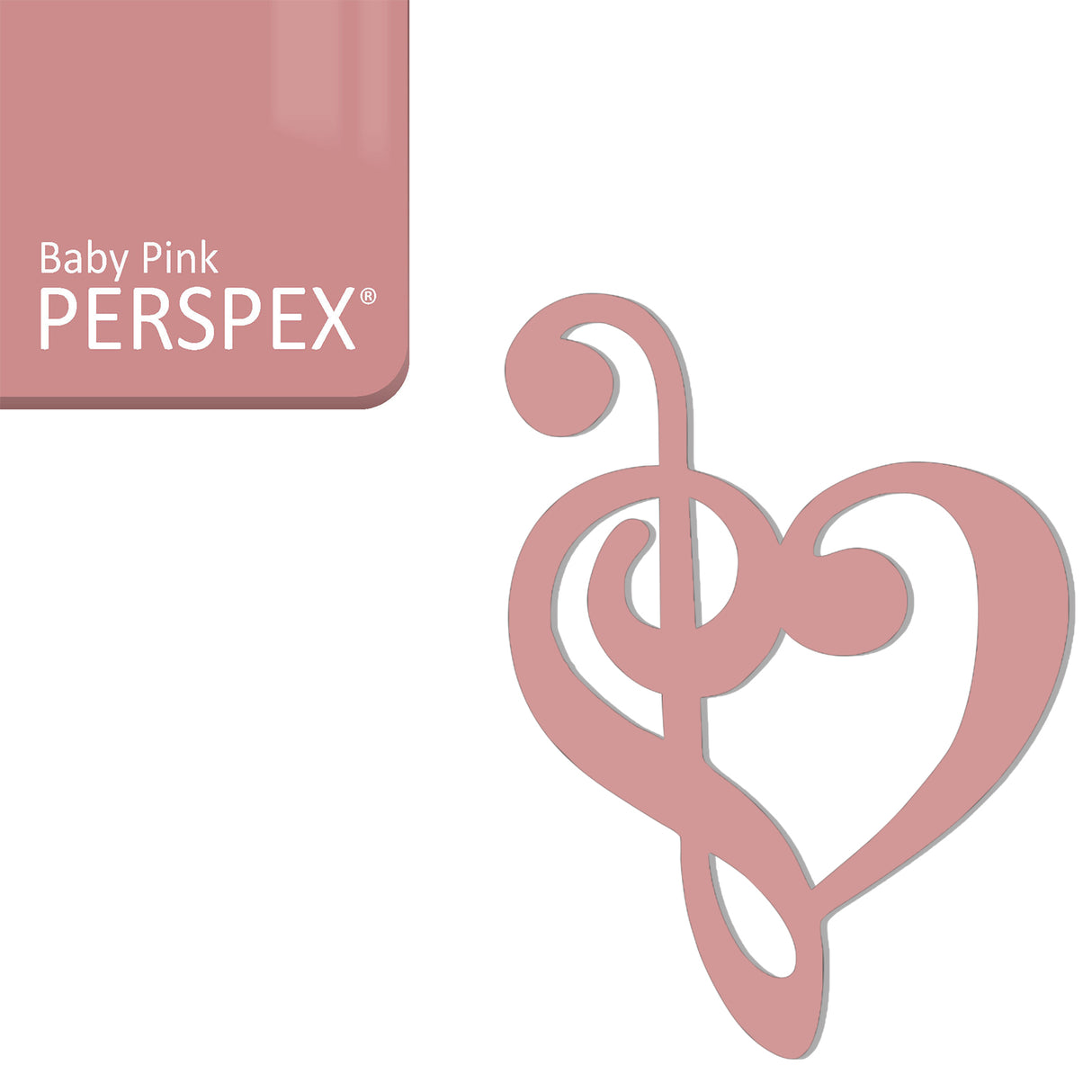 Treble Clef Bass Clef Music Heart Decor - Laserworksuk