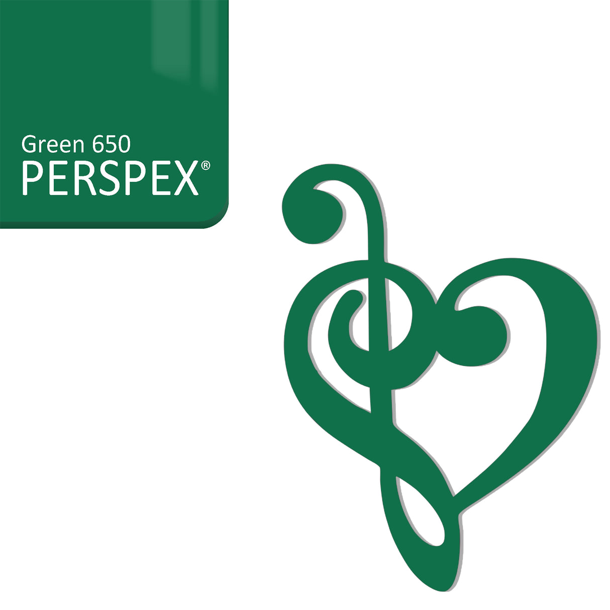 Treble Clef Bass Clef Music Heart Decor - Laserworksuk