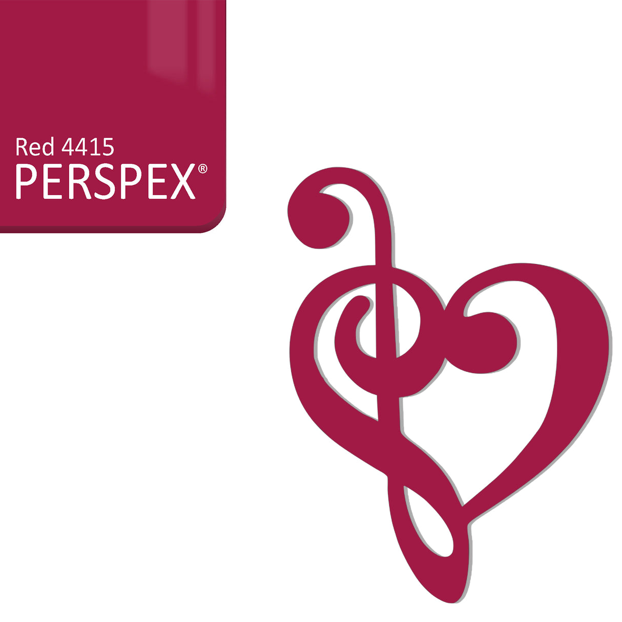 Treble Clef Bass Clef Music Heart Decor - Laserworksuk