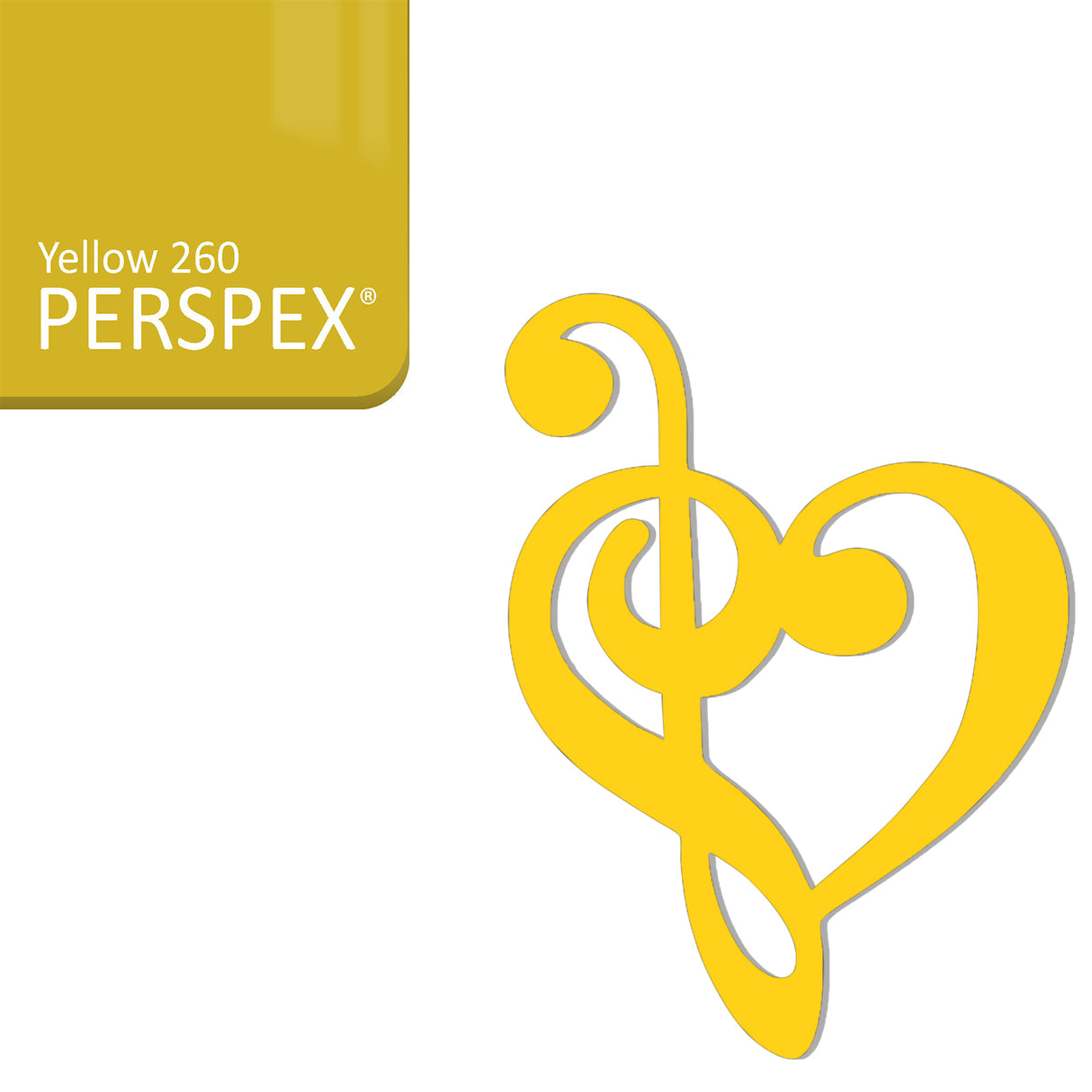 Treble Clef Bass Clef Music Heart Decor - Laserworksuk