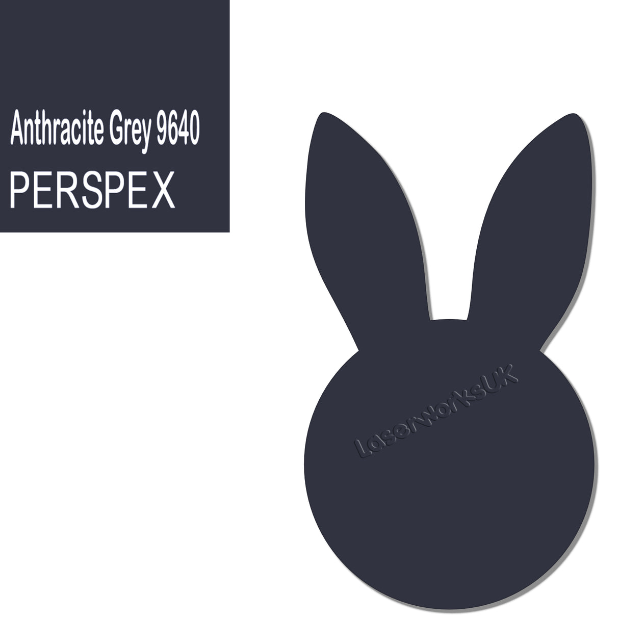 Acrylic Easter Bunny - Rabbit Head Blanks (8cm Pack of 6) - Laserworksuk