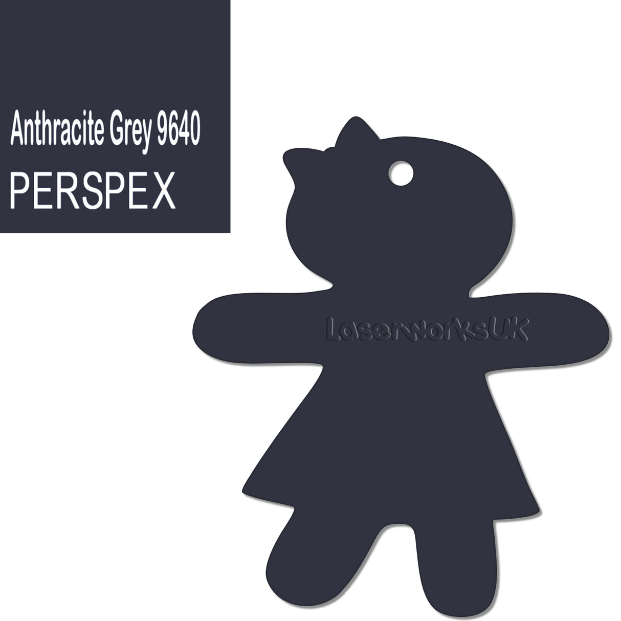 Acrylic Christmas Gingerbread Girl Decorations (Pack of 12) - Laserworksuk