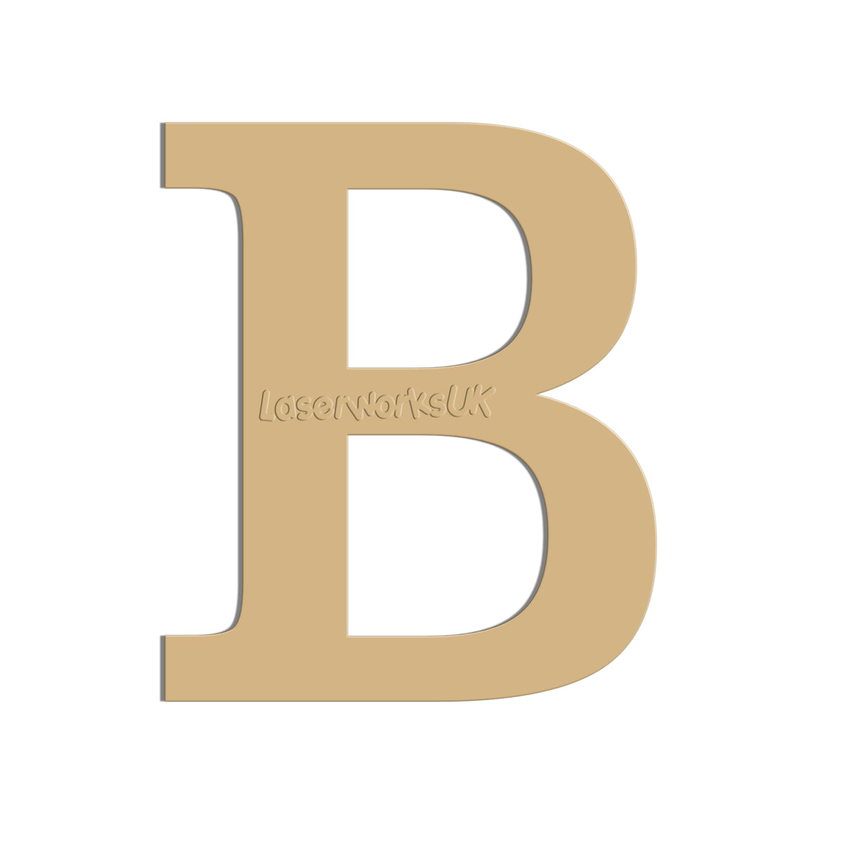 Wooden Alphabet Letter & Number 2cm - 40cm - F21 - LaserworksUK