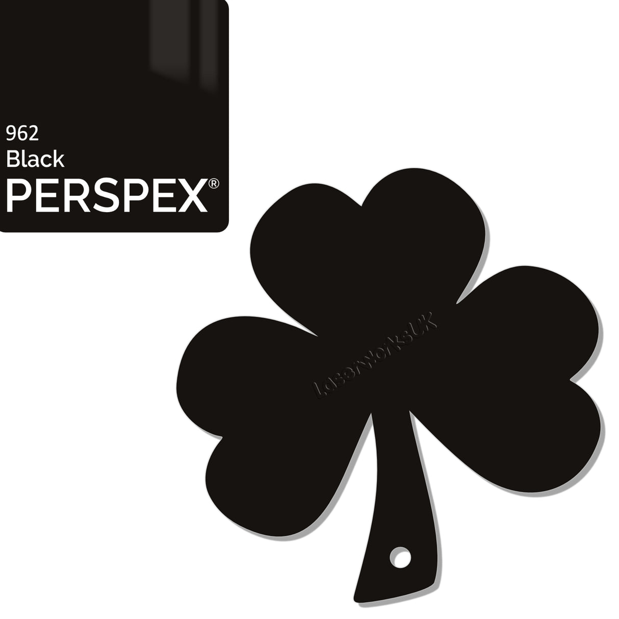 Acrylic Shamrock Keyring - St Patricks Day Clover - Laserworksuk