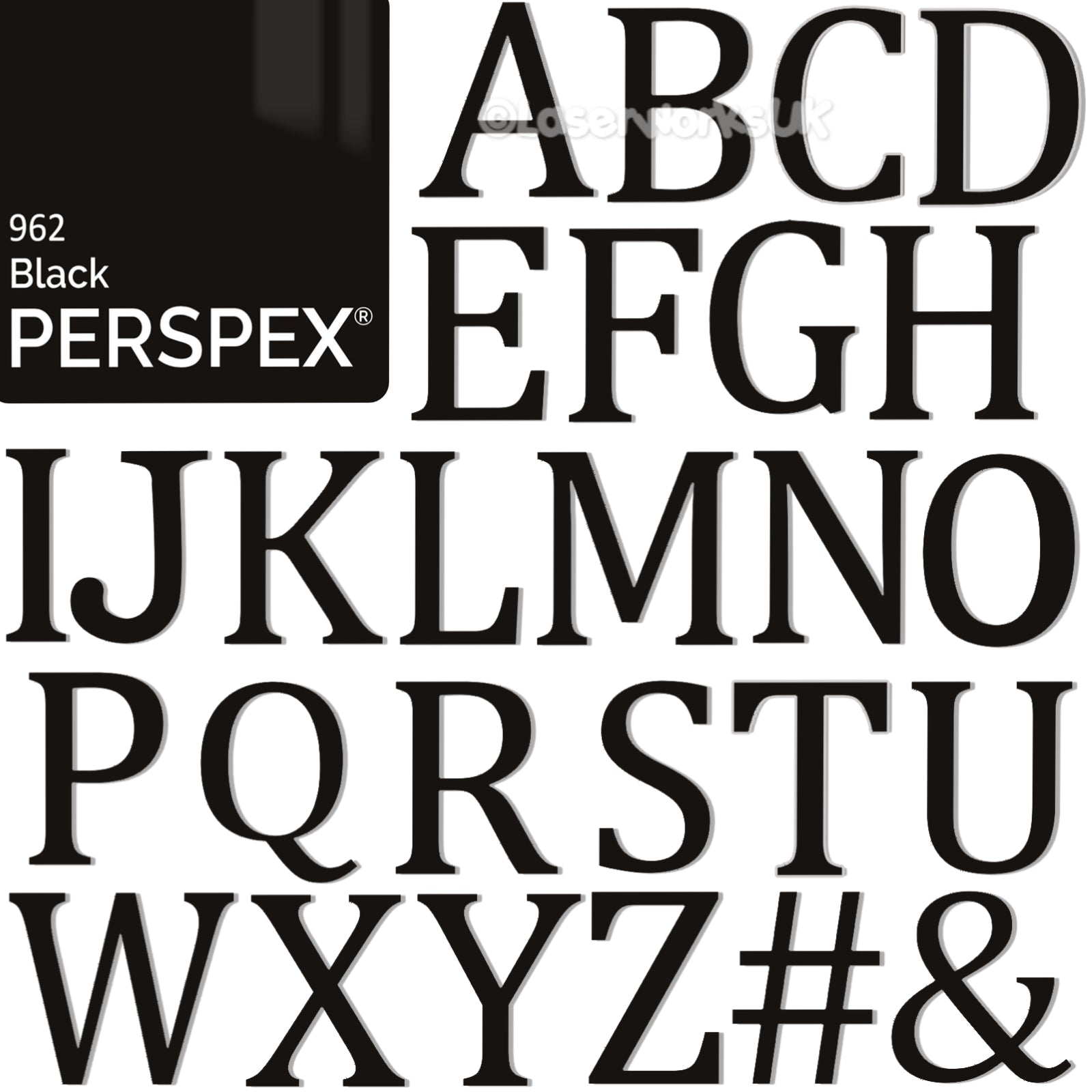 Acrylic 3cm High Letters & Numbers - 40 Colours - Multi Buy Discounts - Laserworksuk