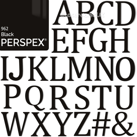 Acrylic 1.5 cm High Letters & Numbers - 40+ Colours - Laserworksuk