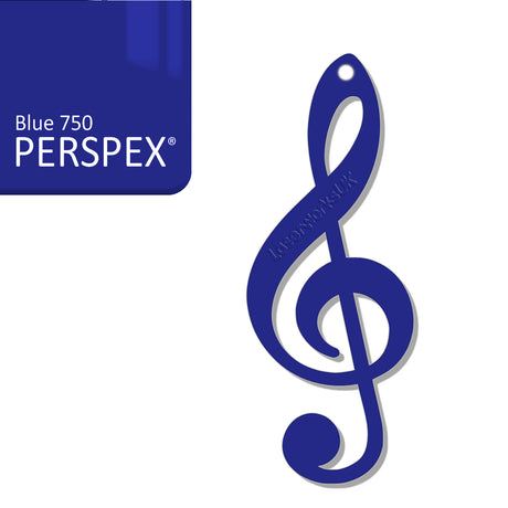 Acrylic Treble Clef Keyring - Music Student Gifts - Laserworksuk