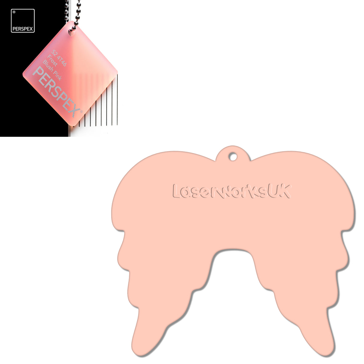 Acrylic Christmas Angel Wings Blanks (10cm Pack of 5) - Laserworksuk